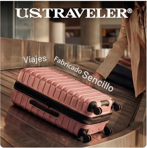 Vista 7 de U.S. Traveler Boren - Maleta de viaje extensible rígida con 8 ruedas giratorias, color negro, juego de 2 piezas