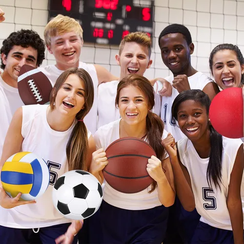 Vista 6 de Libima Juego de 6 Pelotas Multideporte de Tamaño Oficial Fútbol Baloncesto Fútbol Soccer Voleibol Pelota de Patio Béisbol con Bolsa de Equipo