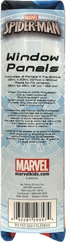 Vista 6 de Jay Franco Marvel Spiderman Classic Saving The Day - Juego de 4 cortinas decorativas de 63 pulgadas (2 paneles, 2 alzapaños)