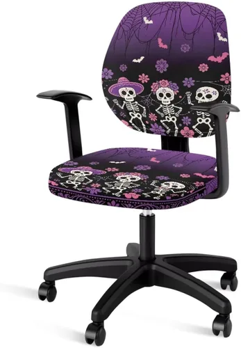 Vista 42 de Funda para silla de oficina con diseño de mariposa de 2 piezas, fundas para silla de juegos, bonitas fundas transpirables para silla de escritorio