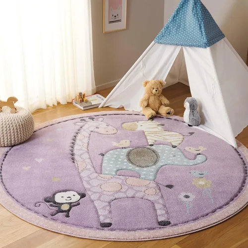 Vista 28 de SAFAVIEH Carousel Kids Collection - Alfombra decorativa de 2 x 3 pies, color marfil, diseño animal, no desprende pelusa y de fácil cuidado, ideal