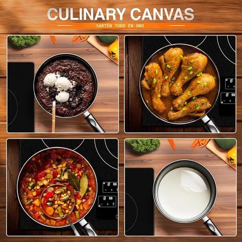 Vista 5 de Utopia Kitchen Juego de cacerolas antiadherentes con tapa, juego de ollas multiusos de 1 cuarto y 2 cuartos de galón, uso para el hogar, cocina