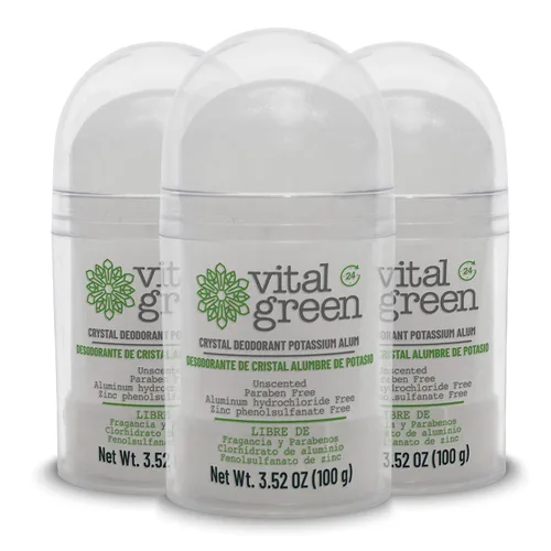 Vista 9 de Vital Green Thai Crystal Potassium Alum Desodorante – Desodorante mineral sin perfume para hombres, mujeres y atletas, 3.53 oz / 100 g (1 unidad)