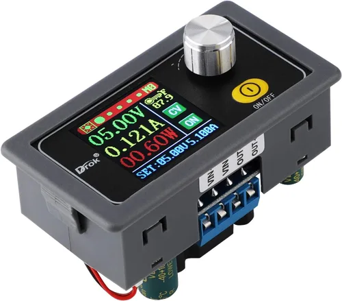 Vista 3 de DROK Regulador de Voltaje Ajustable CC, Convertidor Buck Boost 6.0V-36V 9v 12v a CC 0.6-36V 24v 5A Panel de Fuente de Alimentación, Módulo