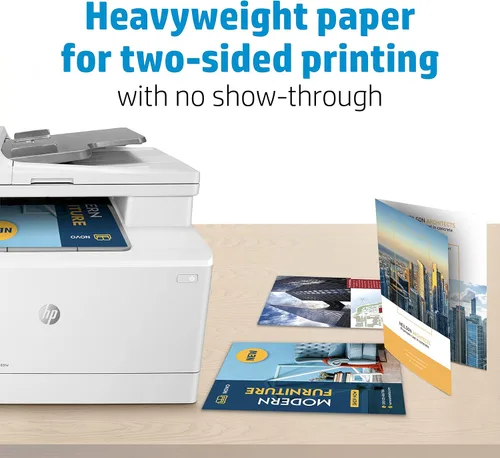 Vista 4 de HP papel folleto 150hojas 85x 11 pulgadas 180g 92brillo satinado Q1987A