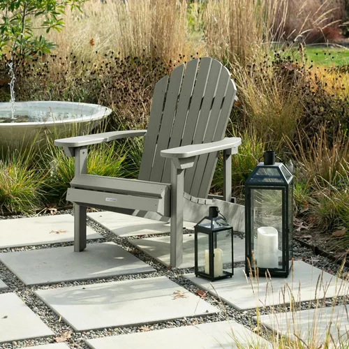 Vista 2 de Highwood Hamilton - Silla Adirondack plegable y reclinable fabricada en Estados Unidos, tamaño adulto, eucalipto