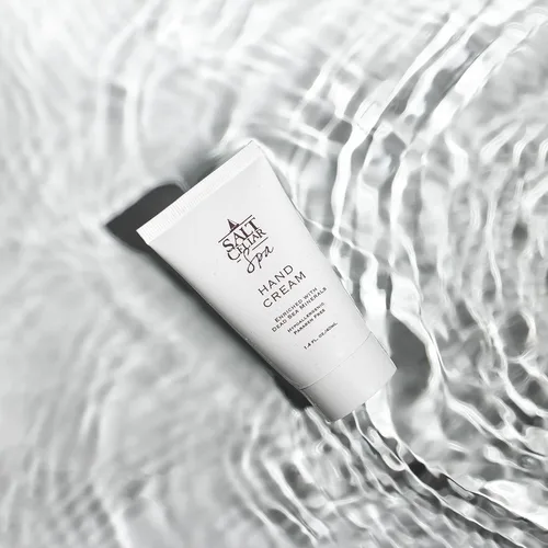 Vista 4 de Salt Cellar Spa - Crema mineral para manos del Mar Muerto, loción hidratante para piel seca y agrietada enriquecida con glicerina, aceite de oliva