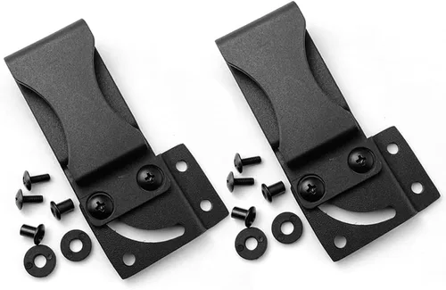 Vista 8 de Paquete de 2 clips de funda de 2.1 pulgadas para pistola de funda universal Kydex, clips tácticos para cinturón para fundas