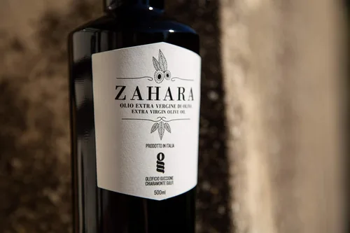 Vista 6 de Aceite de oliva virgen extra Zahara de Italia AOVE puro siciliano Cosecha temprana rica en polifenol prensado en frío Ganador de múltiples
