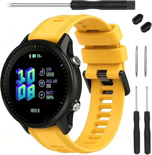 Vista 14 de Correa para reloj Garmin Forerunner 955 – Correa de repuesto de silicona suave para reloj inteligente 955 compatible con mujeres y hombres