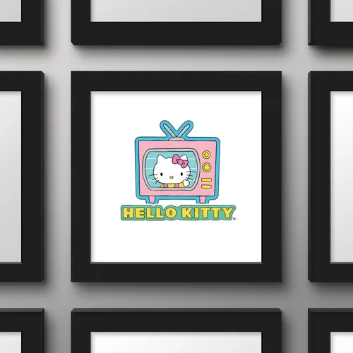 Vista 2 de Trends International Gallery Pops Sanrio Hello Kitty - Póster gráfico de pared con diseño de Hello Kitty, 12.00 x 12.00 pulgadas, versión de marco