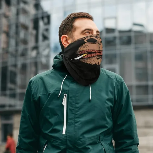 Vista 5 de Máscara facial pasamontañas media bandanna Gorilla fumando cuello polainas sol polvo protección contra el viento sin costuras diadema para mujeres