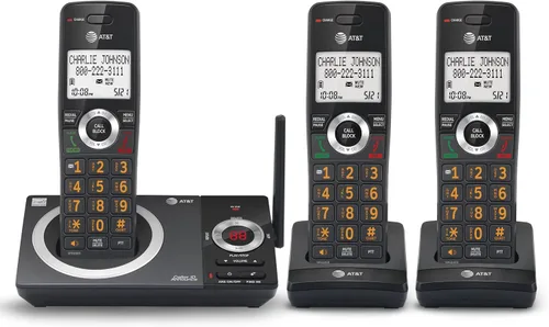 Vista 27 de AT&T DECT 6.0 Teléfono doméstico con cable o inalámbrico con 1 auricular y contestador, bloqueador de llamadas inteligente, identificación