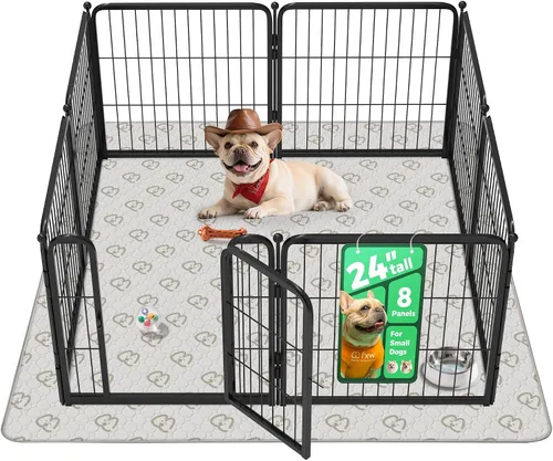 Vista 90 de FXW Homeplus Unleashed Corralito para Perros de Interior - Juego Sin Estrés y Seguro, Resistente de 24 Pulgadas 2 Paneles Corralito para Cachorros