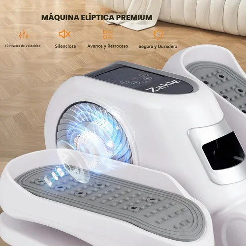 Vista 6 de Zakle Under Desk Elliptical Machine, Electric Elliptical Training Machine w/Remote Control, 12 Speed Levels, Quiet Seated Pedal Exerciser for Home