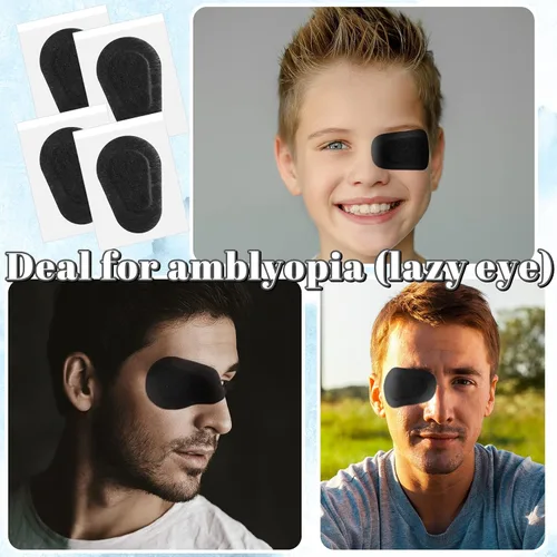 Vista 5 de 120 parches adhesivos para los ojos, parches para los ojos para adultos, parche desechable sin látex, vendajes adhesivos para adultos