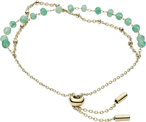 Vista 2 de Fossil Womens Gold-Tone Stainless Steel and Beaded Bracelet