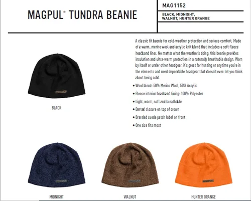 Vista 4 de Magpul Tundra Beanie Winter Hat for Men and Women, One Size Fits Most