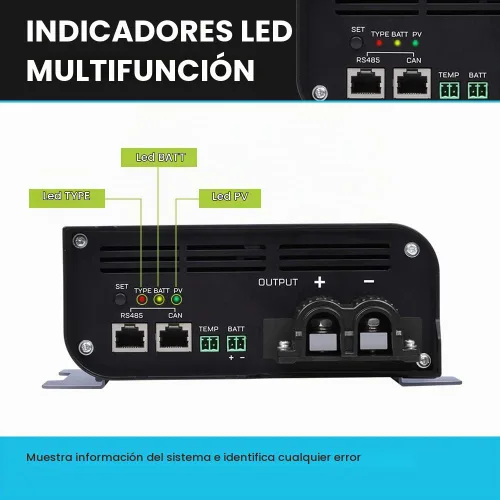 Vista 6 de Renogy Boost 10A 36V/48V CC de entrada automática MPPT controlador de carga solar LCD pantalla regulador de panel solar apto para baterías AGM, GEL