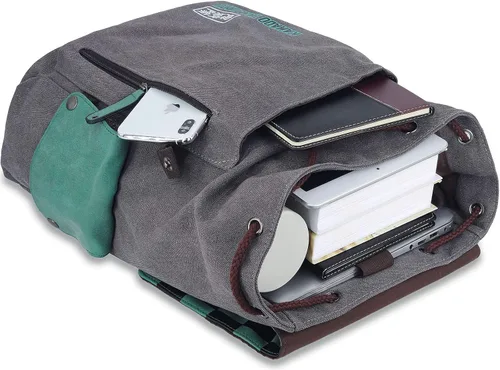 Vista 8 de Roffatide Anime Demon Slayer - Mochila de lona con solapa impresa para laptop