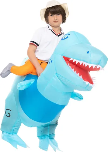 Vista 5 de IHGYT Inflatable Costume for Kids Blow up Dinosaur Costume for Boys and Girls Halloween Party Riding T Rex Out Outfits Kids