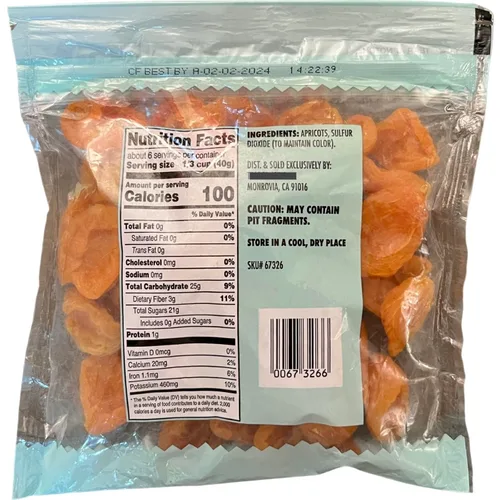 Vista 3 de Extra Choice California Apricots secos y sin hueso, 8 onzas (paquete de 1)