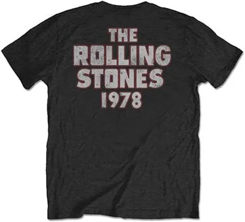Vista 2 de Rolling Stones Men's Dragon '78 (Back Print) Slim Fit T-Shirt Black