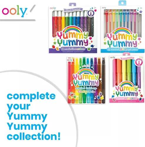 Vista 5 de OOLY Juego de 12 marcadores perfumados con aroma a fruta Yummy Yummy para Marcadores perfumados de frutas deliciosas