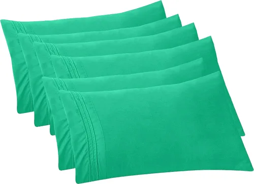 Vista 85 de Elegant Comfort Fundas de almohada sólidas de microfibra de alta calidad hotelera, tejido suave, resistente a las arrugas y a las manchas, fácil