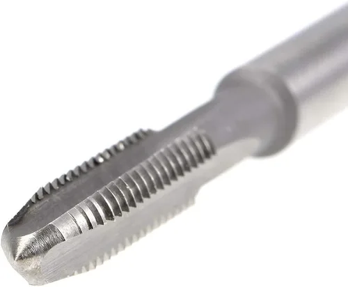 Vista 5 de uxcell Macho métrico para máquina izquierda M6 rosca 1 paso H2 precisión 3 flautas acero de alta velocidad 2 unids