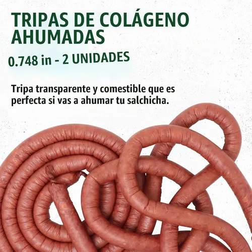 Vista 2 de LEM Products tripa artificial ahumada comestible a base de colágeno, 19mm