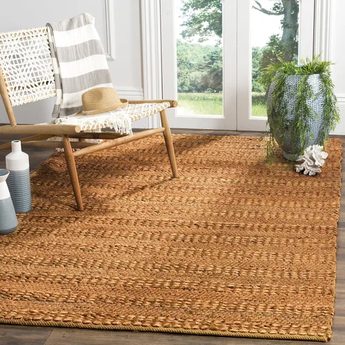 Vista 42 de SAFAVIEH Natural Fiber Collection - Alfombra decorativa de 2 x 3 pies, color lejía, yute hecho a mano, diseño trenzado tejido, ideal para entrada