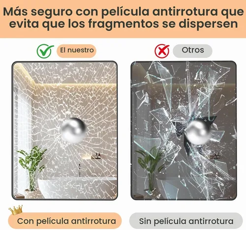Vista 8 de JISOSO - Espejo de baño negro de 20x30 pulgadas con marco de metal negro, espejo de tocador rectangular redondeado con acabado mate para pared