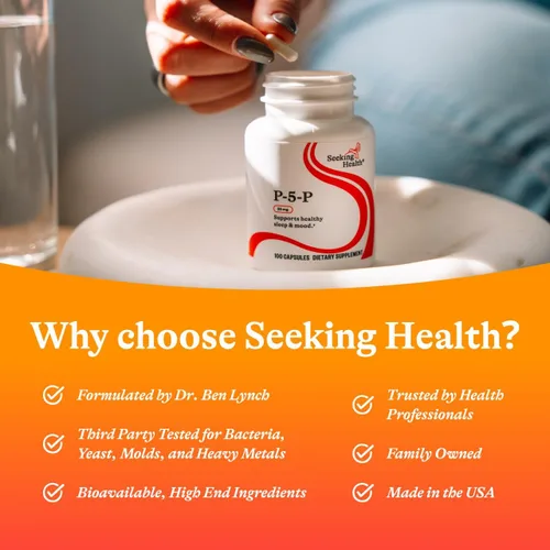 Vista 6 de Seeking Health P-5-P (Piridoxal 5-fosfato) - Salud inmunológica y apoyo al metabolismo de la homocisteína - Apoya la producción de energía