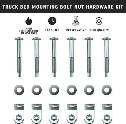 Vista 5 de Kit de tornillos de montaje para caja de camioneta compatible con Lincoln Mark LT F150 F250 Lobo 1997-2014 Reemplaza # 924-313 W708605S436