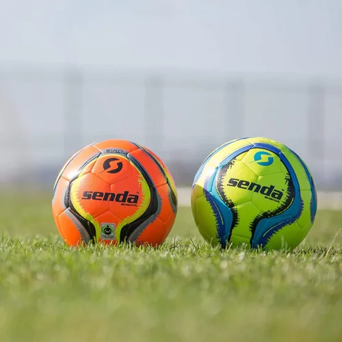 Vista 5 de Senda Amador Bola de Fútbol de Entrenamiento, Certificado de Comercio Justo Amarillo y azul