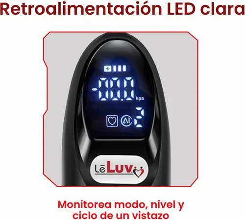 Vista 9 de LeLuv Magna LCD Controlador de bomba de vacío portátil inteligente USB recargable Modos programables o manuales - Silicona negra lisa