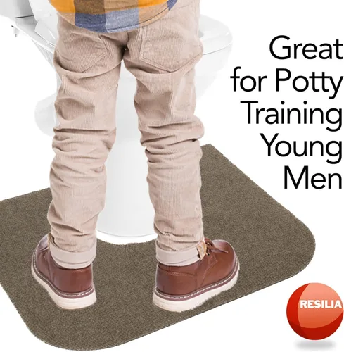 Vista 7 de RESILIA Alfombrillas universales redondeadas para entrenamiento para ir al baño – Alfombra de entrenamiento de inodoro súper absorbente para niños