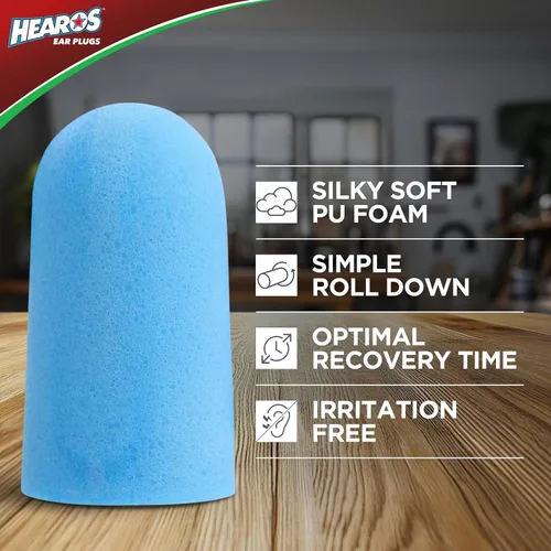 Vista 6 de Tapones para oídos Hearos Xtreme Protección, 14 pares de espuma, 5427, Azul, 1, 1