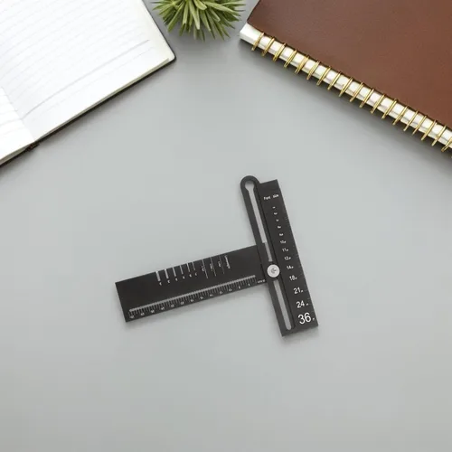 Vista 8 de Aluminum Alloy Multifunction Ruler Compass Protractor Set for Drafting