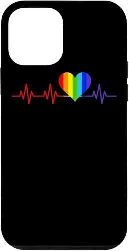 Vista 16 de Gay EKG Pulse Heartbeat Pride Flag y Queer LGBTQ Rainbow Case para iPhone 17