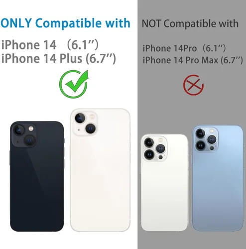 Vista 2 de Protector de Lente de Cámara para iPhone 14 / iPhone 14 Plus Película de Cubierta de Cámara de Metal, Vidrio Templado 9H, Antiarañazos, Compatible