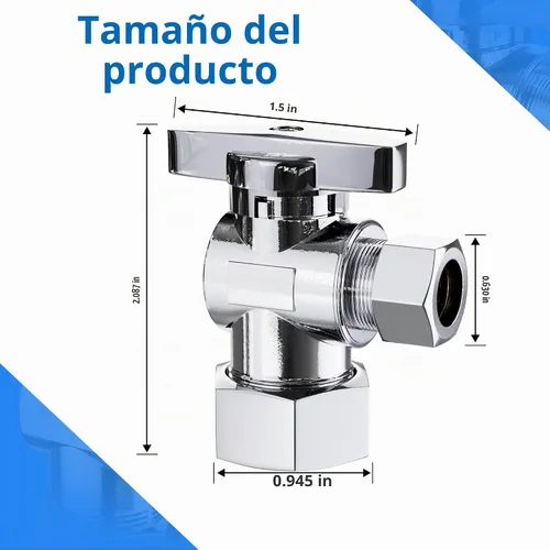 Vista 3 de VINTEX Kit de fontanería de conector de inodoro, válvula completa de inodoro con manguera de conector de inodoro de acero inoxidable de 12 pulgadas