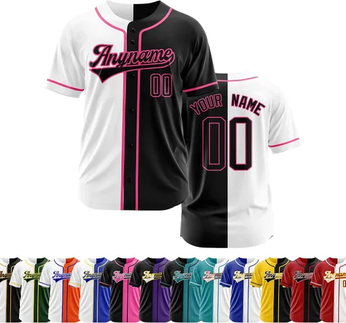 Vista 7 de Camiseta de béisbol personalizada con número de nombre cosido o impreso, camiseta de béisbol para hombres, mujeres, jóvenes, camiseta de béisbol