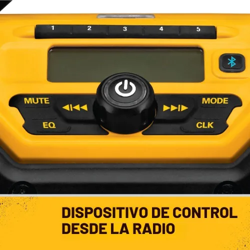 Vista 6 de DEWALT Radio Bluetooth MAX de 20 V, rango de 100 pies, portátil para lugares de trabajo (DCR025)