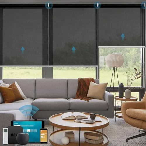 Vista 26 de Cortinas enrollables inteligentes de filtrado de luz motorizadas compatibles con HomeKit, persianas inteligentes para ventanas con 1% de apertura