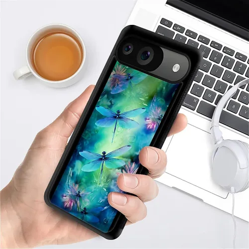 Vista 914 de Compatible con Google Pixel 4A 5G Mobile Case Creative Acrylic Panel trasero Silicona Protección Grip especialmente diseñado para Google Pixel 4A 5G
