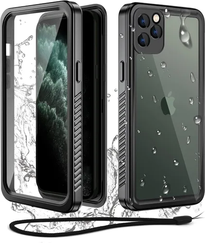 Vista 13 de WIFORT - Funda impermeable para iPhone 11 Pro - Protector de pantalla integrado resistente al agua, protección contra caídas dura, a prueba de Verde