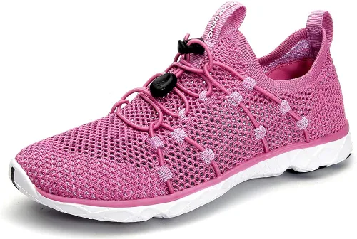 Vista 3 de MOERDENG - Zapatos de agua de secado rápido para mujer ligeros para deportes al aire libre playa piscina ejercicio