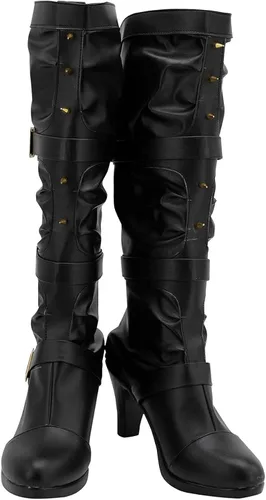 Vista 2 de Verycos Miu Iruma - Zapatos de cosplay para mujer, hasta la rodilla, disfraz de Halloween, unisex, para adultos